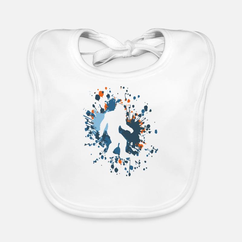 Éclaboussure de couleur Bigfoot Bavoir bio Bébé
