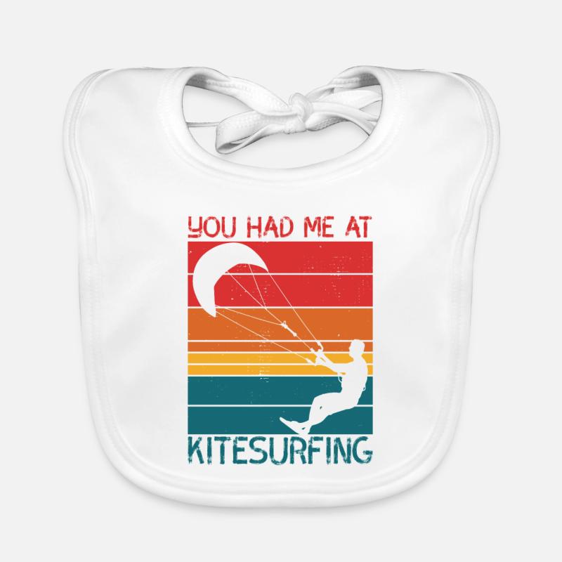 Du hattest mich beim Kitesurfen Baby Bio-Lätzchen