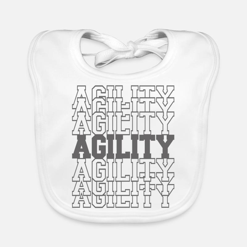 Agility lettering Organic Baby Bibs