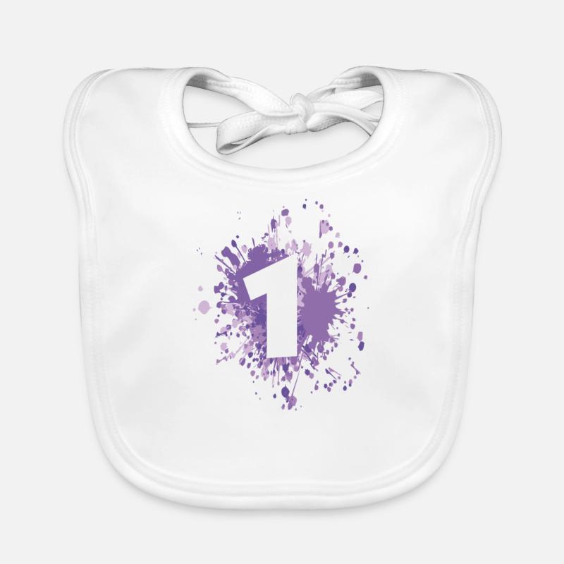 Number The 1st Color Splash Baby Bio-Lätzchen