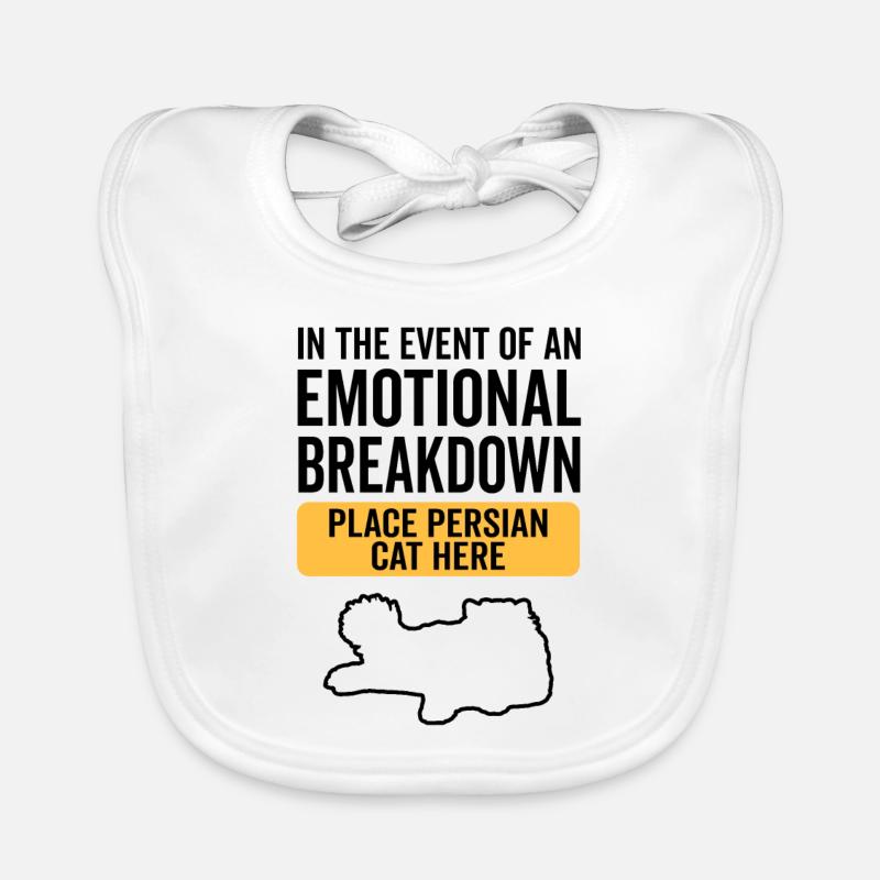 Émotionnel - Chat persan Bavoir bio Bébé