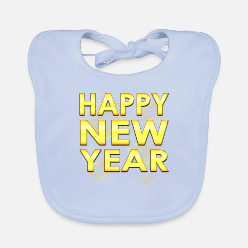 New Years Eve Countdown Celebration Organic Baby Bibs