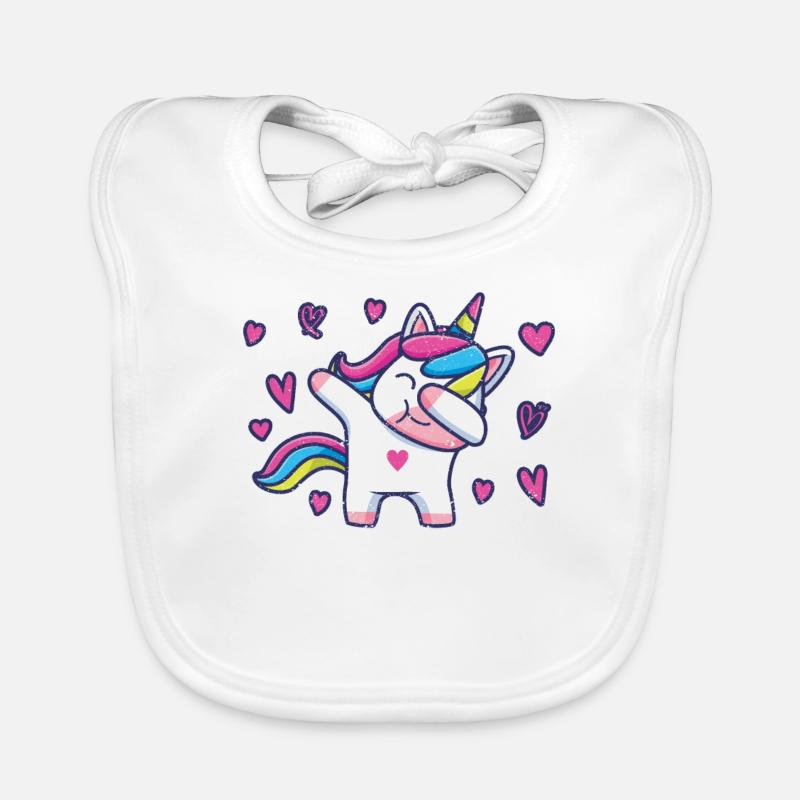 Lustige Dabbing Einhorn Liebhaber Herz Valentin Baby Bio-Lätzchen
