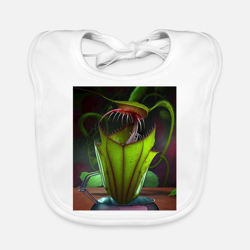 Funny Graphic Pitcher Plant Art Cool Nepenthes Organic Baby Bibs