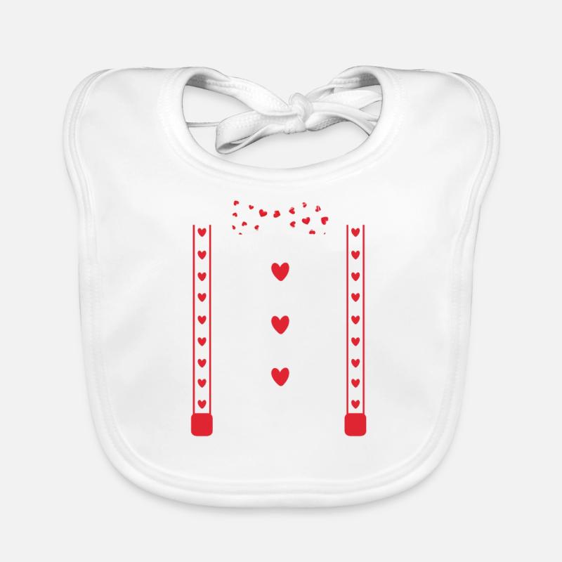Bretelles de Saint-Valentin et nœud papillon Bavoir bio Bébé