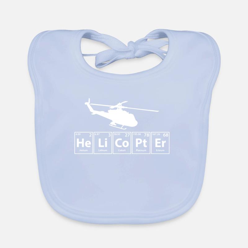 Helicopter Pilot Gift Organic Baby Bibs