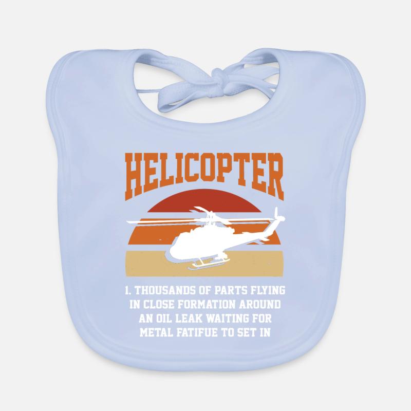 Hubschrauber Pilot Geschenk Baby Bio-Lätzchen