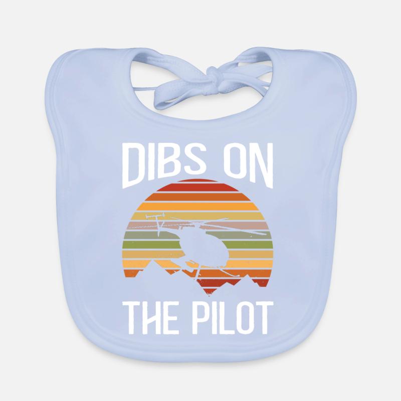 Hubschrauber Pilot Geschenk Baby Bio-Lätzchen