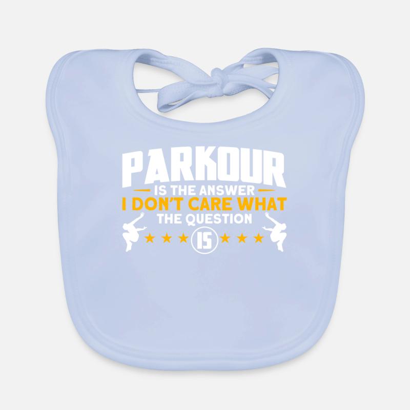 Parkour Gift Freerunning Parkour Runner Organic Baby Bibs