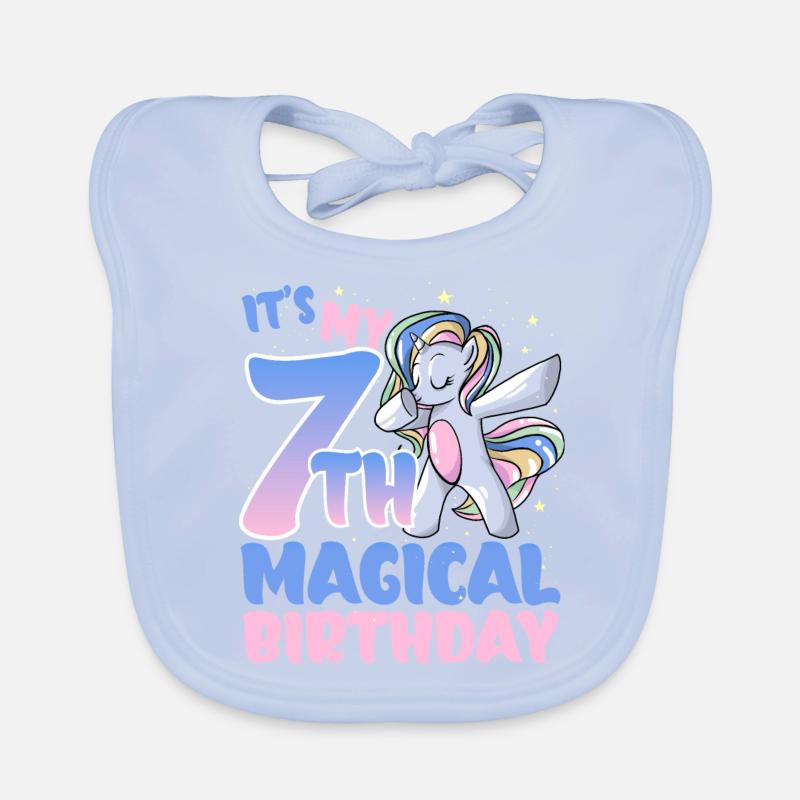 Es Ist Mein 7. Magischer Geburtstag Baby Bio-Lätzchen