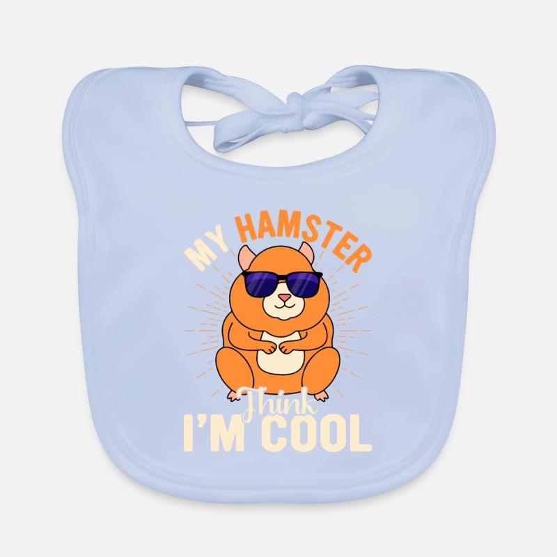 Mein Hamster Think I'm Cool - Geschenkidee Baby Bio-Lätzchen