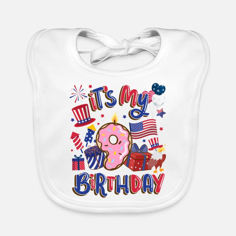 Es Ist Mein 9 Geburtstag Eagle 4. Juli Baby Bio-Lätzchen