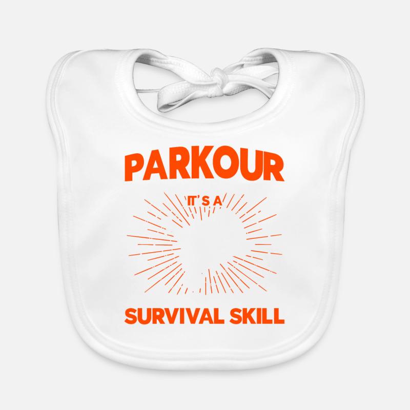 Parkour Gift Freerunning Parkour Runner Organic Baby Bibs
