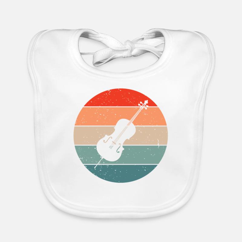 Cello Funny Gift Viola Organic Baby Bibs