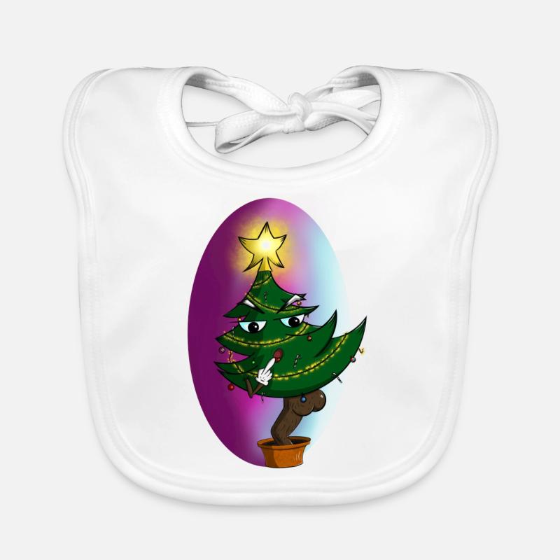 Christmas tree Organic Baby Bibs