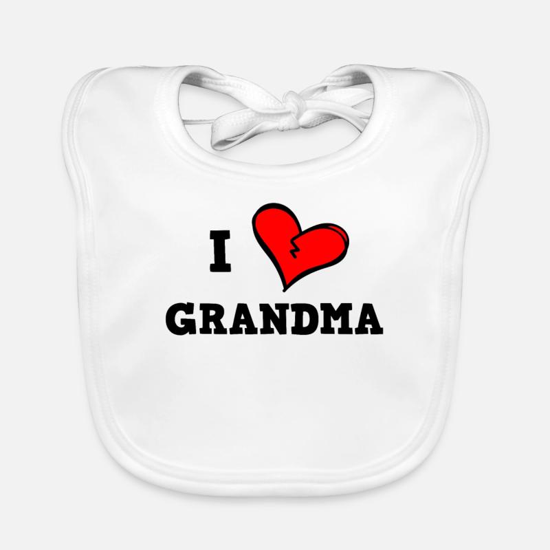 I love grandma Organic Baby Bibs