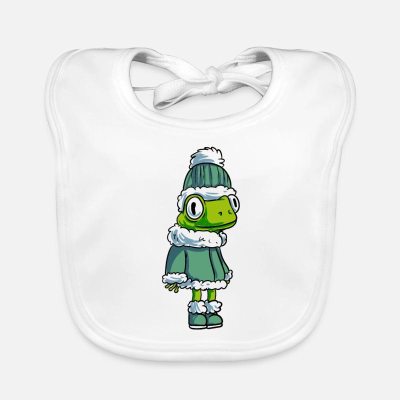 Winter Frog Toad Organic Baby Bibs