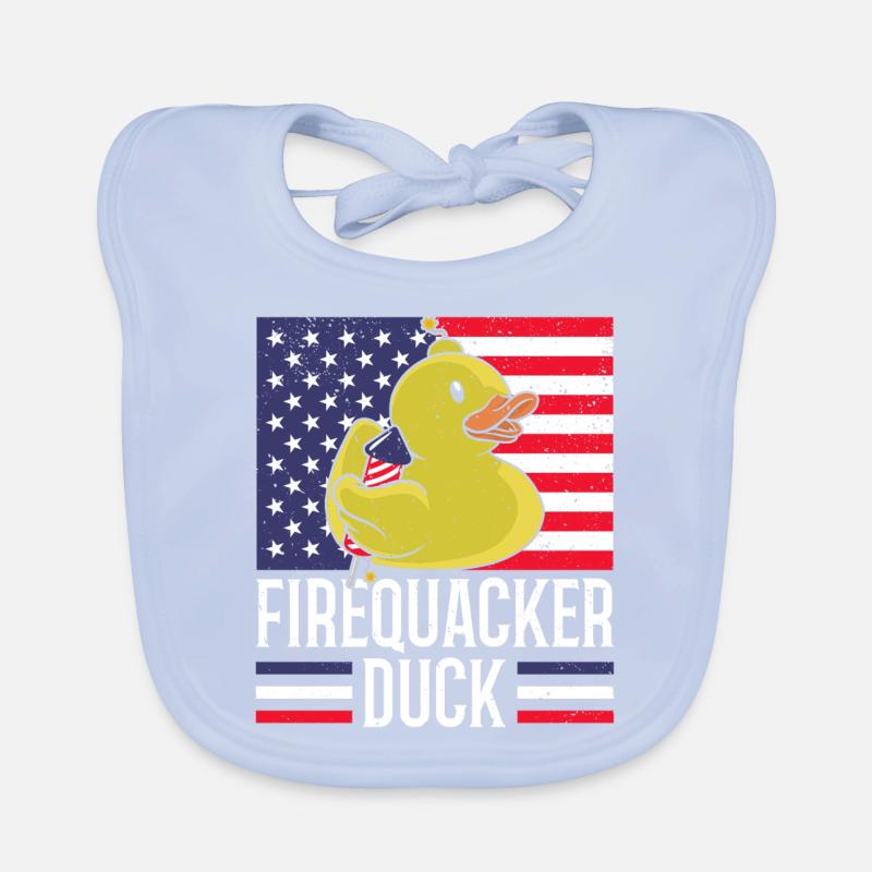 Firequacker Duck 4. Juli Firecracker Baby Bio-Lätzchen