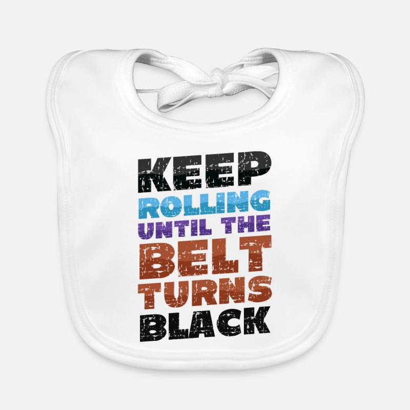 Keep rolling until the belt turns black Organic Baby Bibs