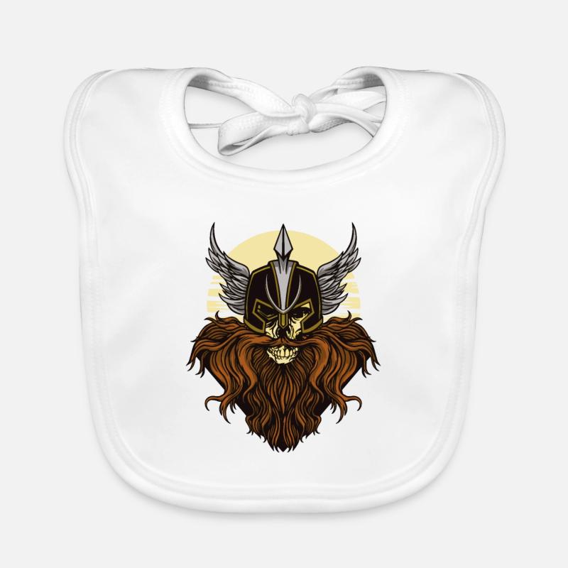 Vollbart Wikingerhelm Vollbart Wikingerhelm Zitat Baby Bio-Lätzchen