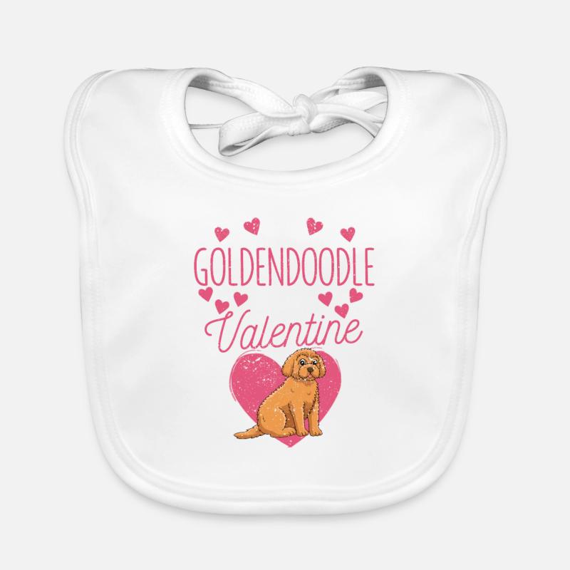 Mon Goldendoodle est mon animal de compagnie de la Saint-Valentin Bavoir bio Bébé