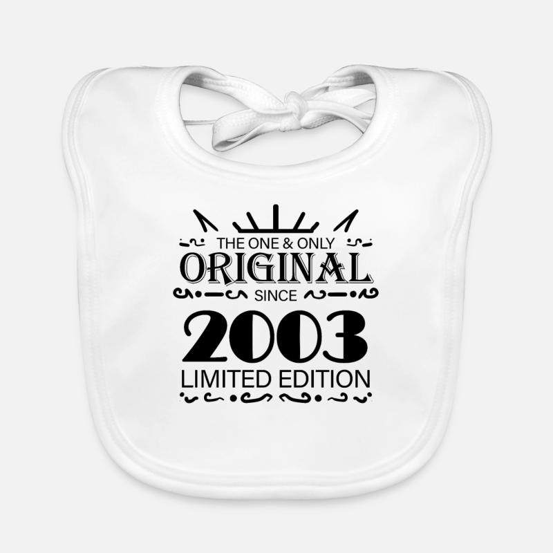 2003 - Année de construction 2003 - Né en 2003 Bavoir bio Bébé