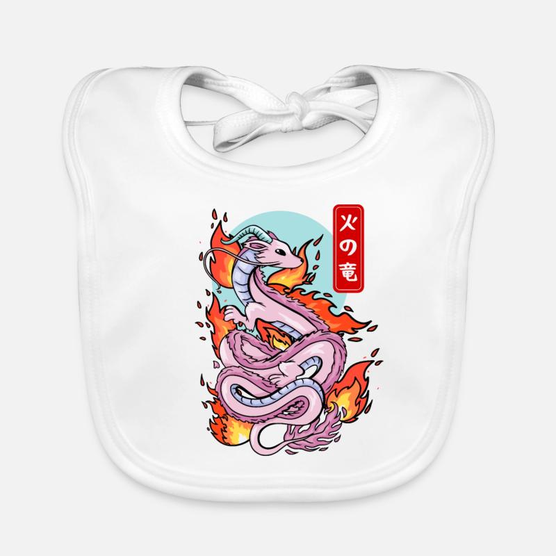 Mythe élémentaire du dragon de feu japonais Bavoir bio Bébé