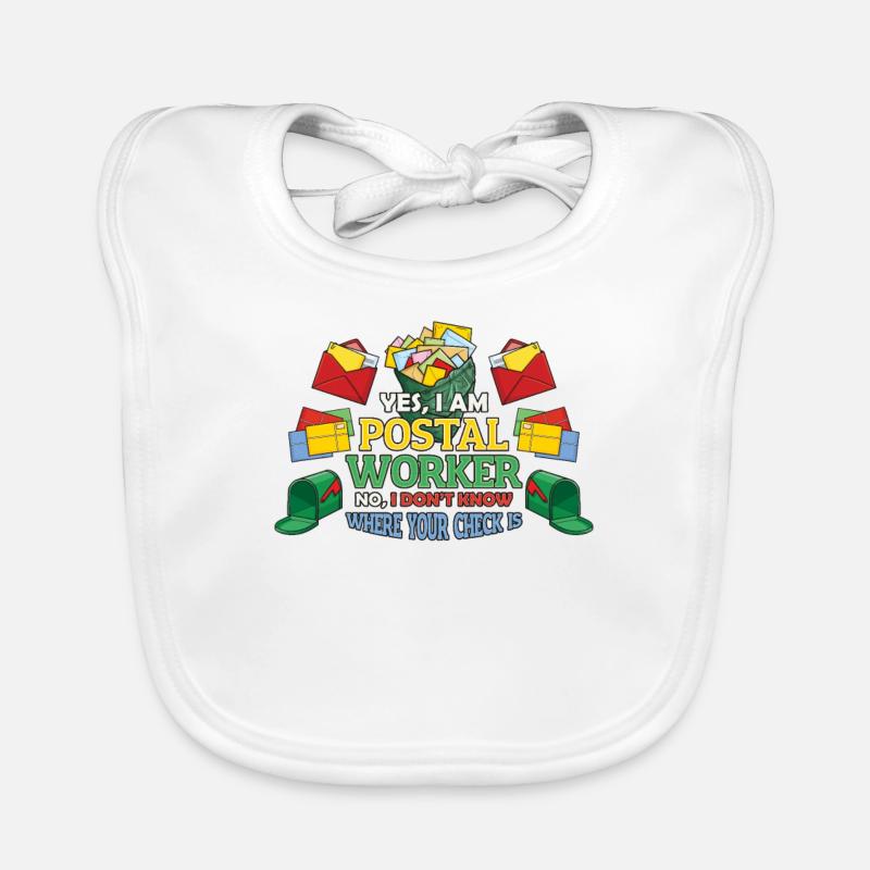 Funny Post Office Organic Baby Bibs