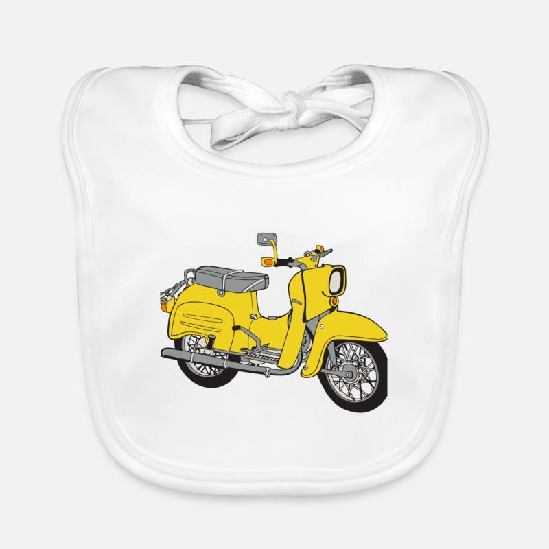Schwalbenfahrer Simson Schwalbe Kult Roller DDR Baby Bio-Lätzchen