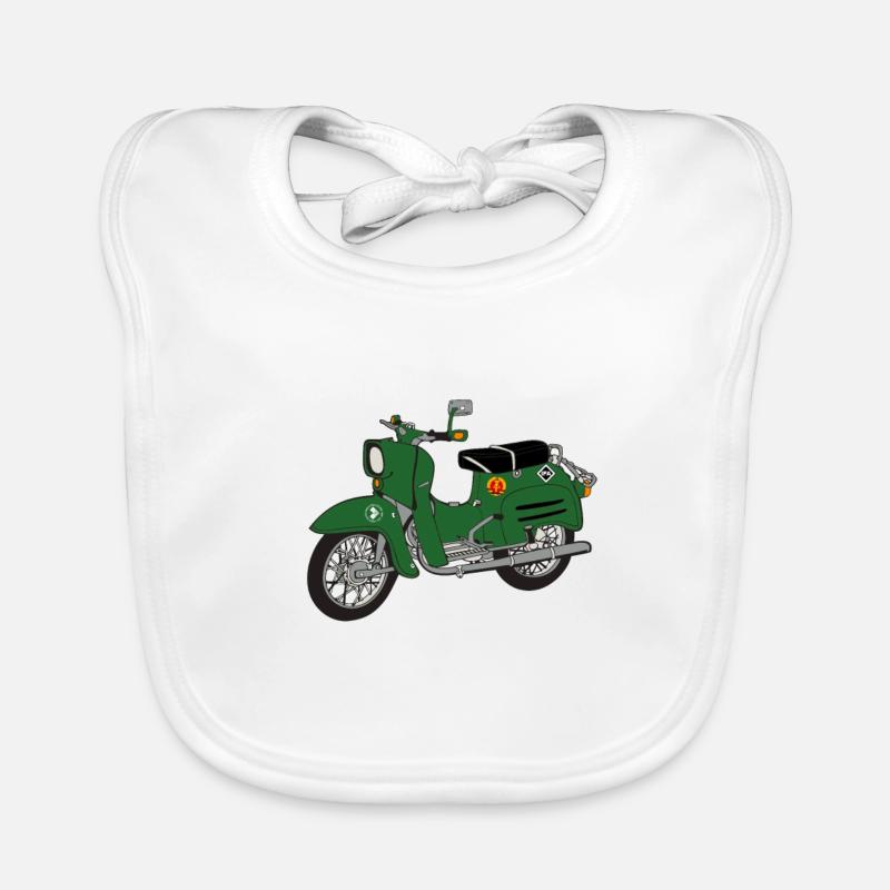 Schwalbenfahrer Simson Schwalbe Kult Roller DDR Baby Bio-Lätzchen
