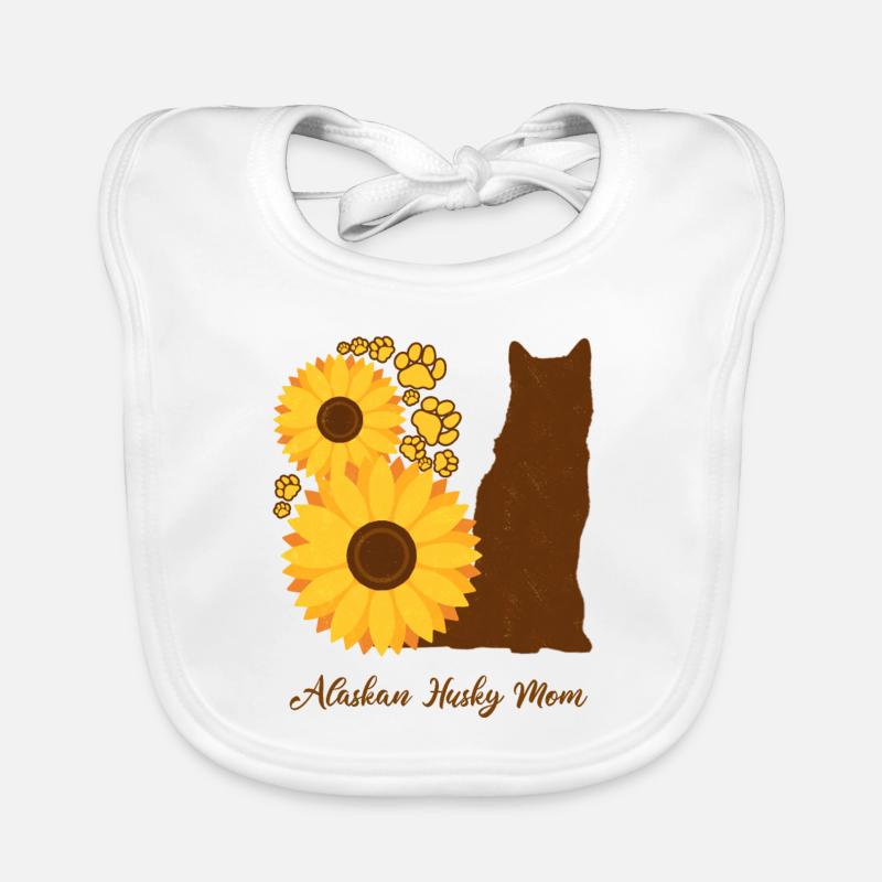 Sonnenblumenmutter - Alaskan Husky Baby Bio-Lätzchen