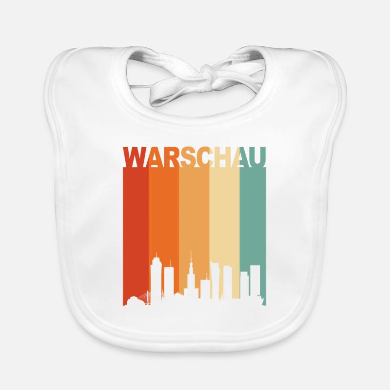 Varsovie Pologne Skyline Bavoir bio Bébé