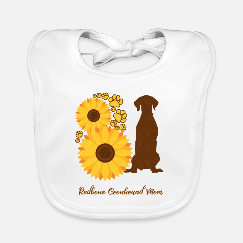 Sonnenblumenmutter - Redbone Coonhound Baby Bio-Lätzchen