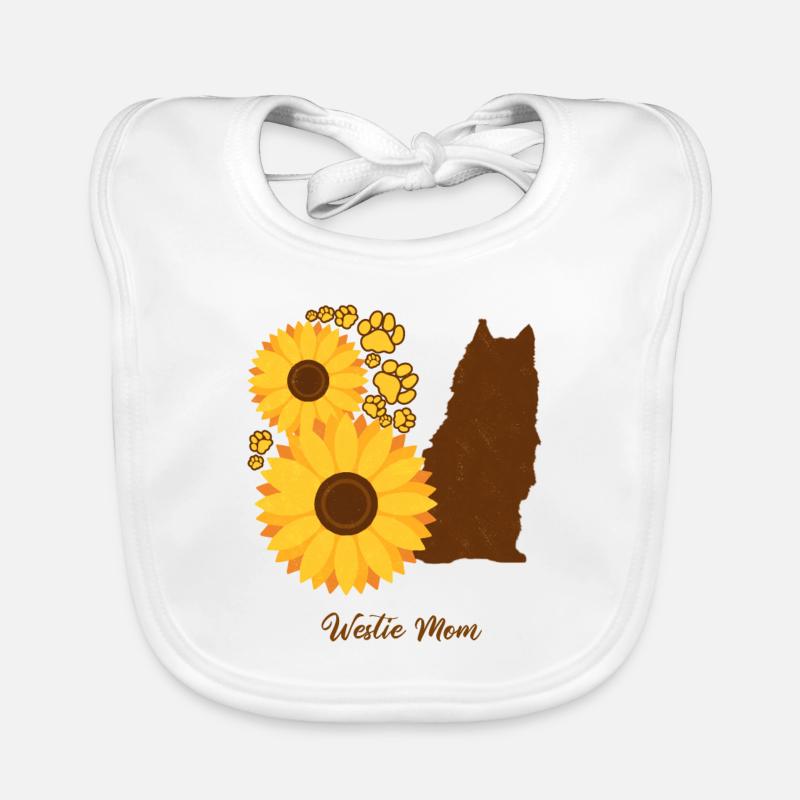Sonnenblumenmutter - Westie Baby Bio-Lätzchen