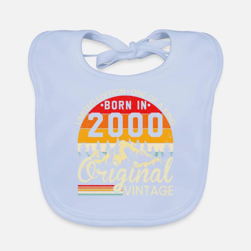 Born in 2000 Original Vintage Organic Baby Bibs