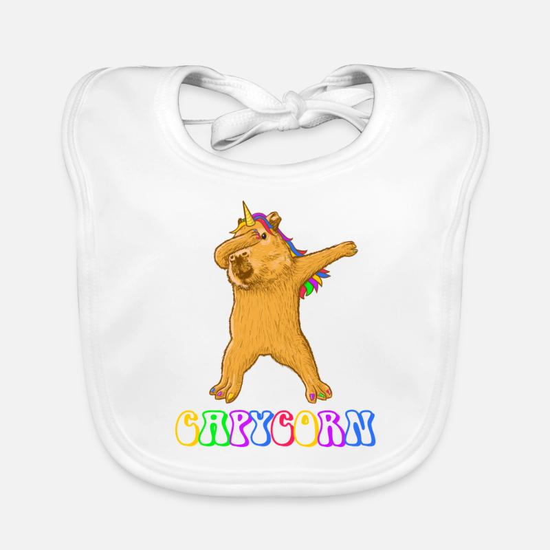 Capybara Einhorn Dabbing Baby Bio-Lätzchen