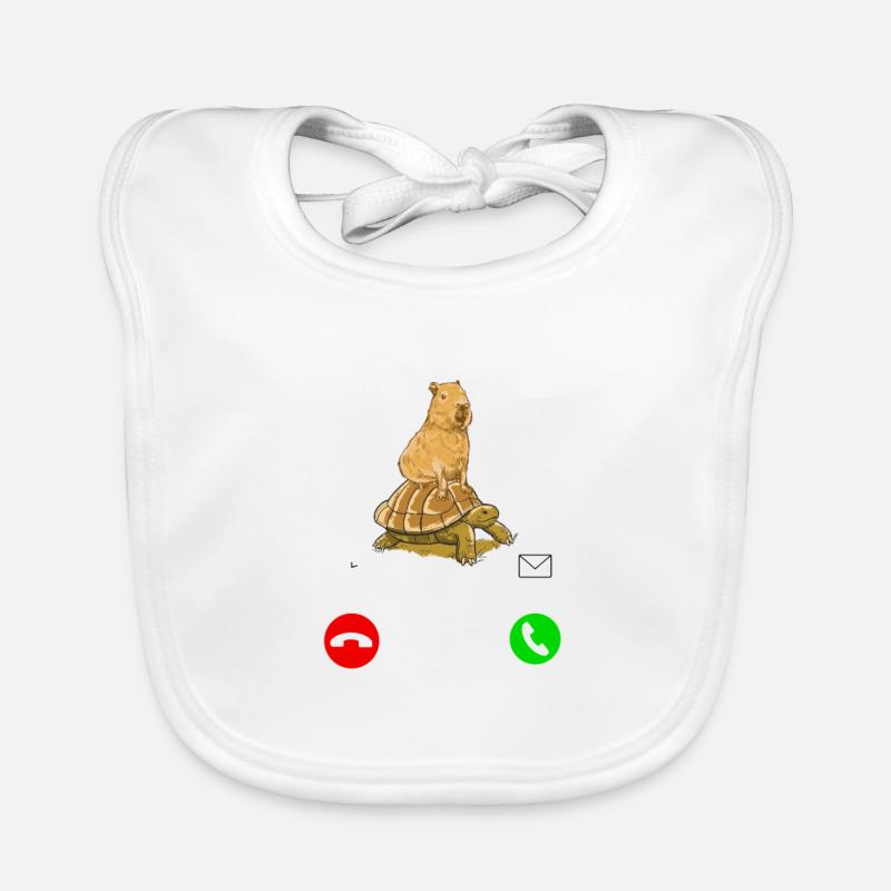 Capybara telefonieren Baby Bio-Lätzchen