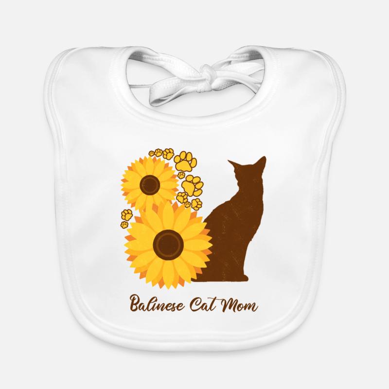 Mère Tournesol - Chat balinais Bavoir bio Bébé