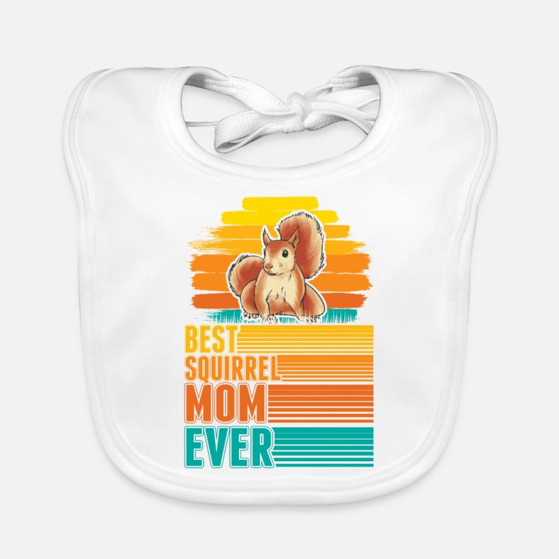 Best Squirrel Mom Ever Eichhörnchen Mama Baby Bio-Lätzchen