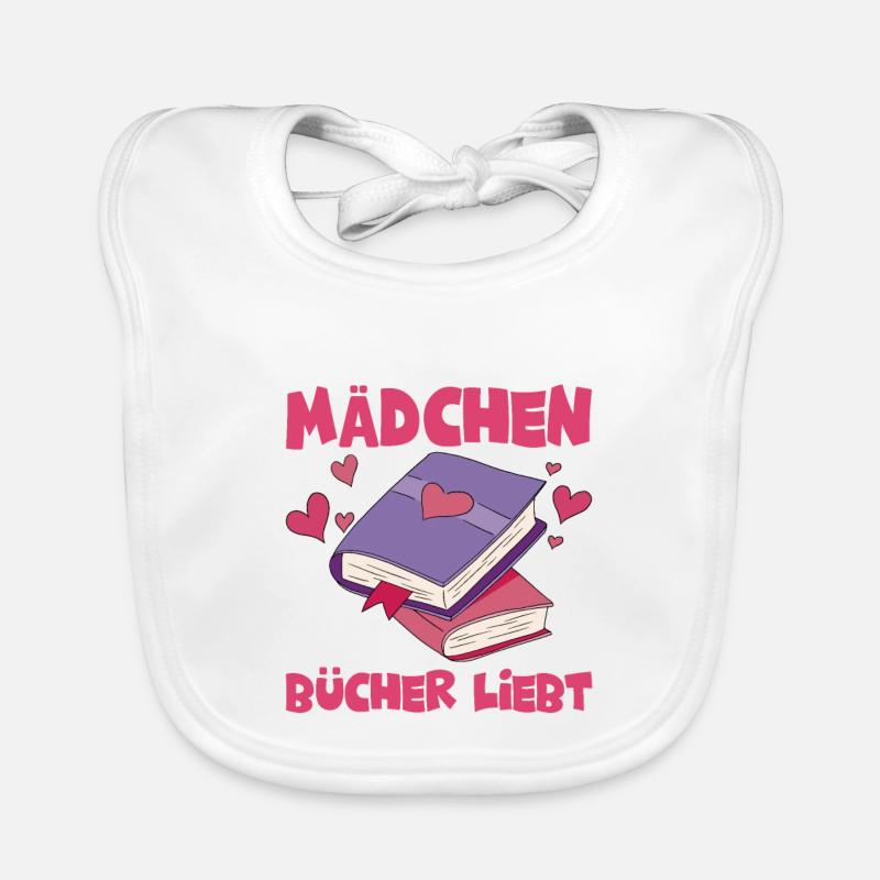 Nur ein Mädchen, das Bücher liebt Lesen Buch Baby Bio-Lätzchen