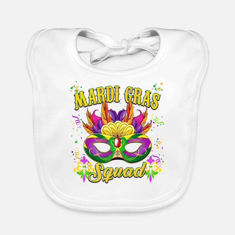 Mardi Gras Festival Celebration - Mardi Gras Squad Organic Baby Bibs