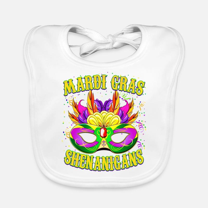 Mardi Gras Shenanigans - Lustiger Karneval Baby Bio-Lätzchen