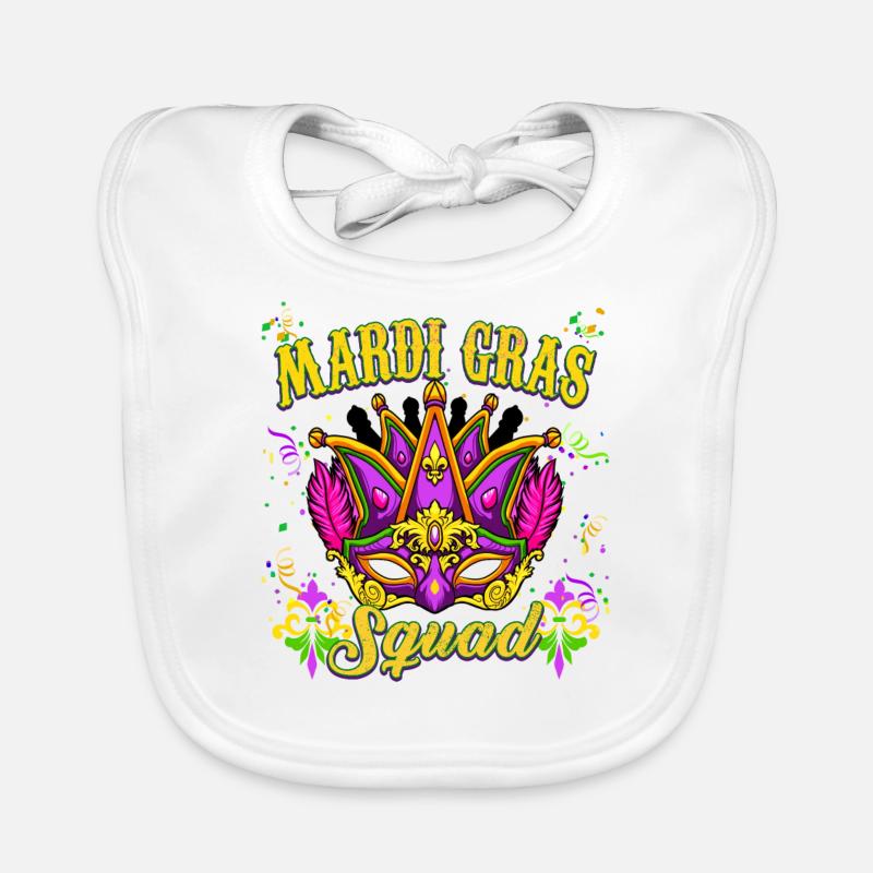 Mardi Gras Squad - Carnaval de Mardi Gras Bavoir bio Bébé