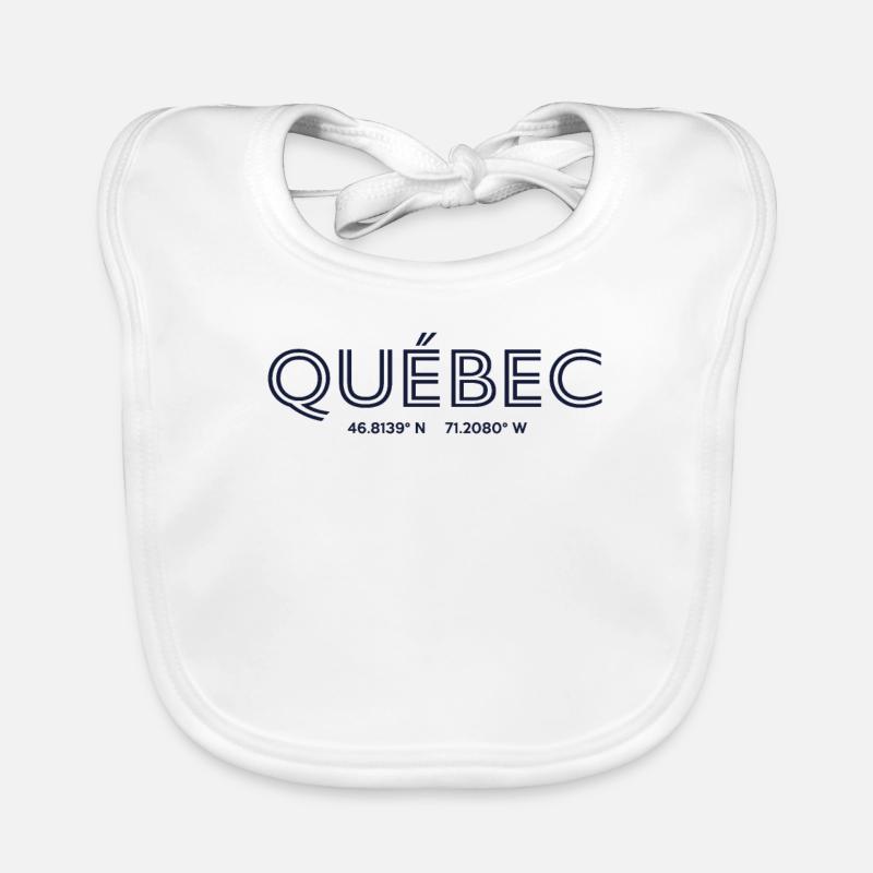 Canada City coordinates - Quebec City Organic Baby Bibs