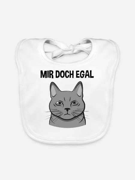 Katze Freches Kätzchen Lustiger Spruch Geschenk - Baby Bio-Lätzchen - Weiß - Vorne