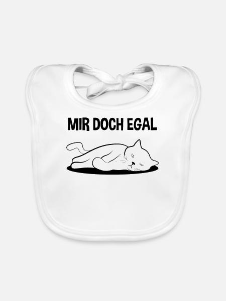 Katze Freches Kätzchen Lustiger Spruch Geschenk - Baby Bio-Lätzchen - Weiß - Vorne