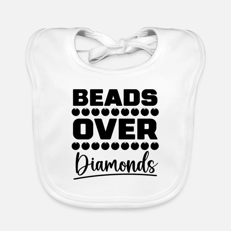 Perles sur Diamants Perles Perles Perles Bijoux Perlée Perlière Bavoir bio Bébé