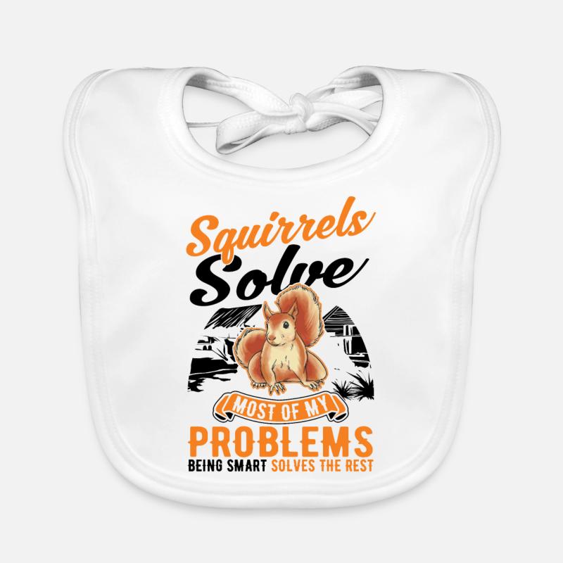 Eichhörnchen Geschenk Grauhörnchen Squirrel Baby Bio-Lätzchen