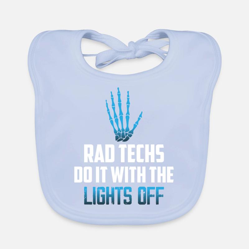 Rad Techs Do It With The Lights Off X-Ray Rad Tech Organic Baby Bibs