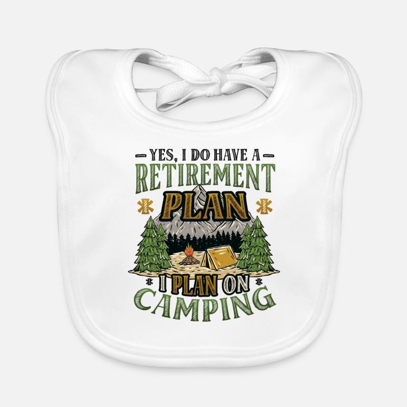 Ruhestandsplan Camping, Ruhestandscamper Baby Bio-Lätzchen